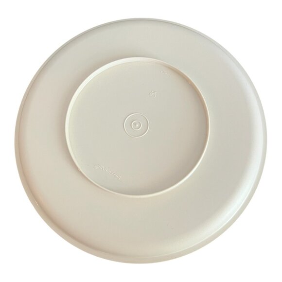 Vtg Tupperware 1531 Almond 3-Piece Pedestal Cake Stand & Chip Dip Set 7" T 10" W - Picture 9 of 12